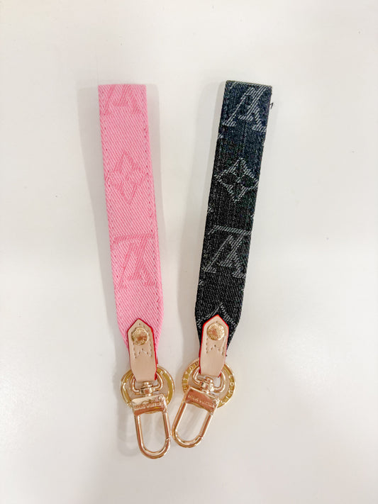 Denim girl keychain