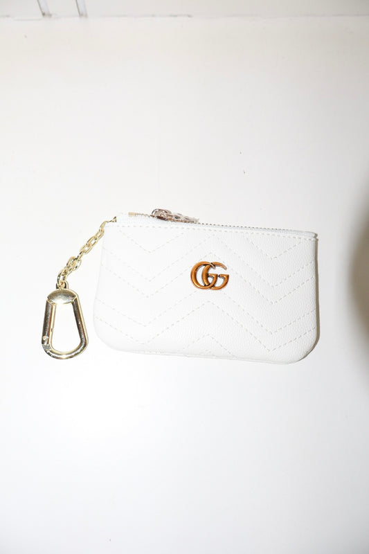 Good Girl Coin Pouch in White